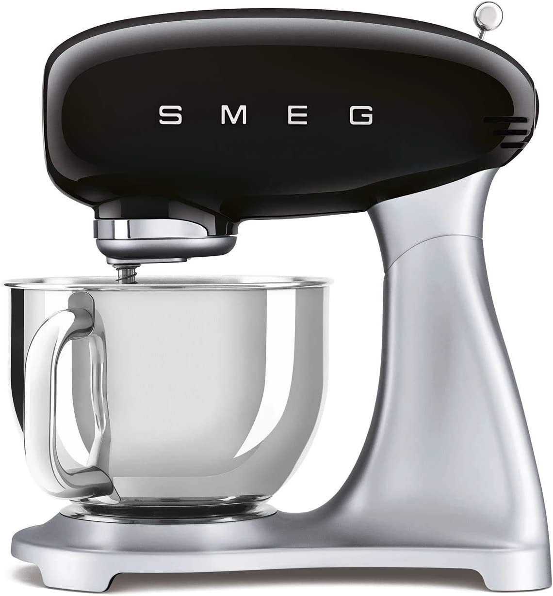 Smeg SMF02BLEU - Impastatore, 800W, 4.8LT, Ciotola Inox, Anni 50, Nero