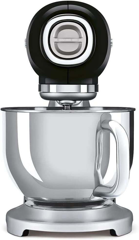 Smeg SMF02BLEU - Impastatore, 800W, 4.8LT, Ciotola Inox, Anni 50, Nero