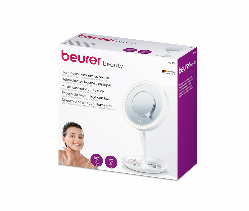 Beurer BS45 Specchio Cosmetico 17cm C/luce Doppio Ingrandim.5x