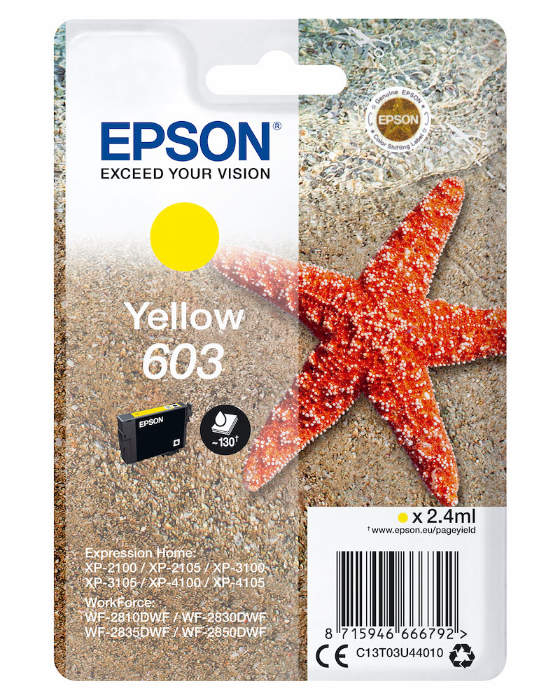 Epson C13T03U44020 Cart.ink-jet Stella Marina 603 Giallo