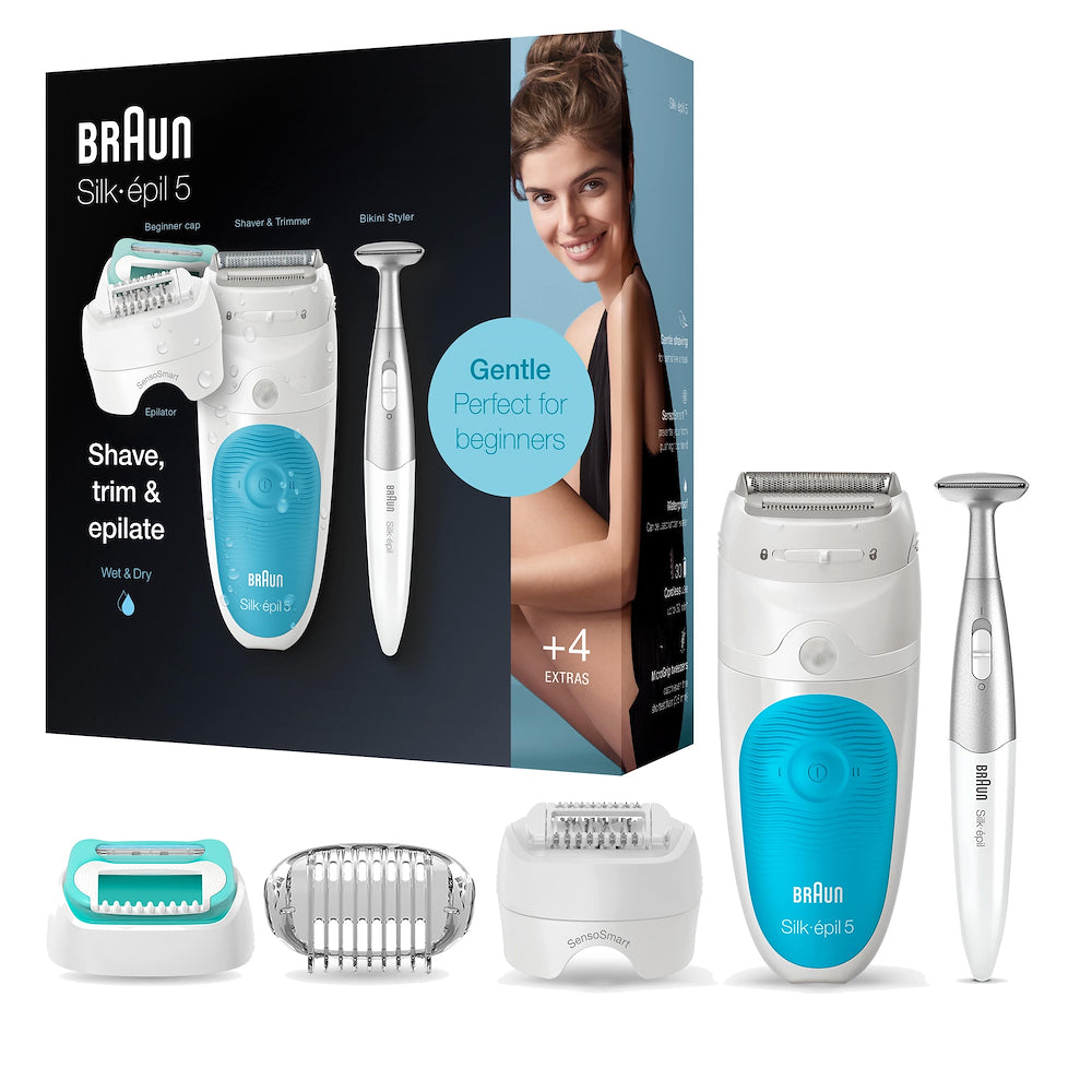 Braun SE5810 Epilatore W&d 28pinze +test.rasoio +rasoio Bikini