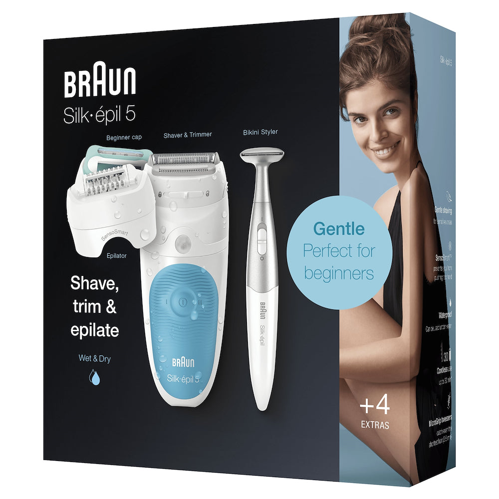 Braun SE5810 Epilatore W&d 28pinze +test.rasoio +rasoio Bikini