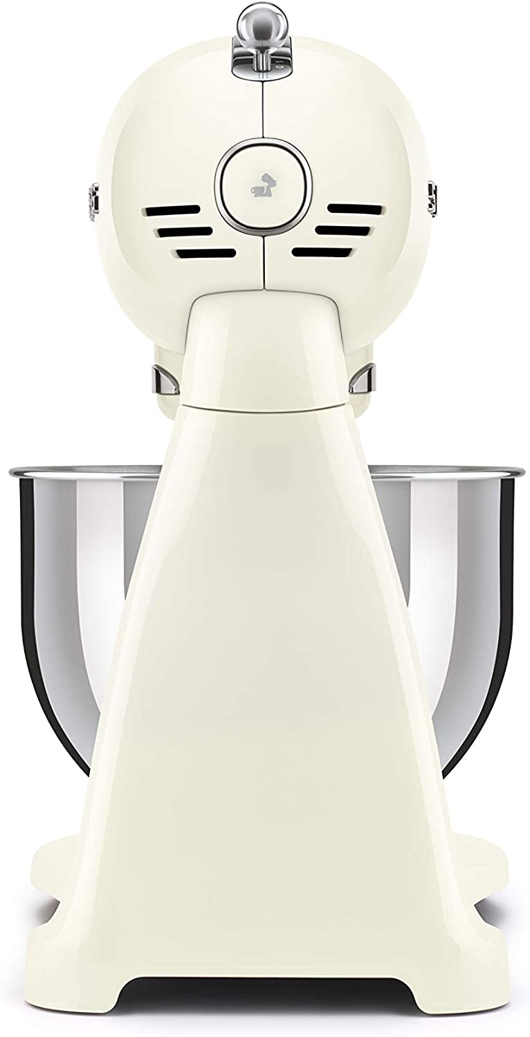Smeg SMF03CREU - Impastatore, 800W, 4.8LT, Ciotola Acciaio, Anni 50, Panna