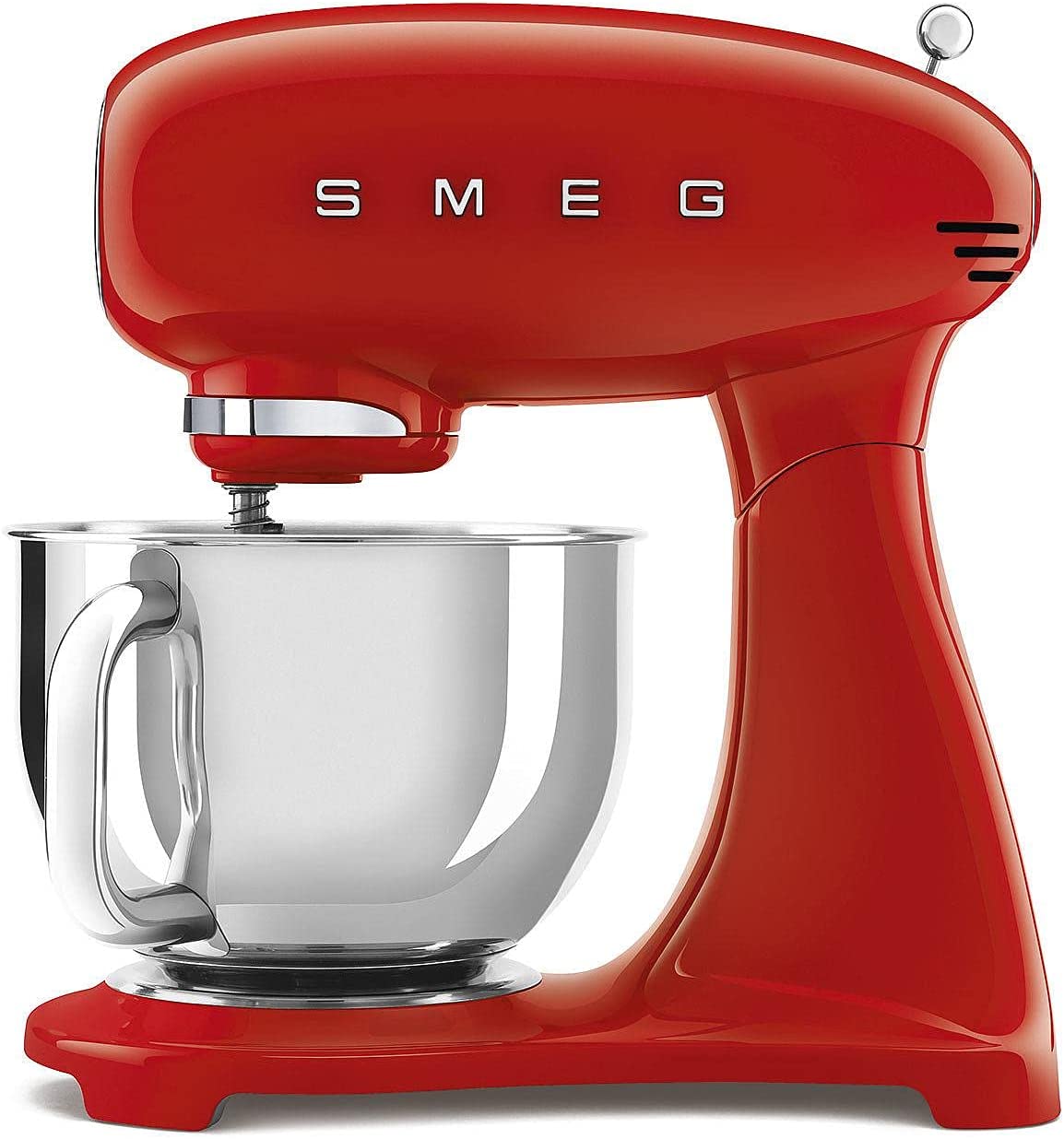 Smeg SMF03RDEU - Impastatore, 800W, 4.8LT, Ciotola Acciaio, Anni 50, Rosso