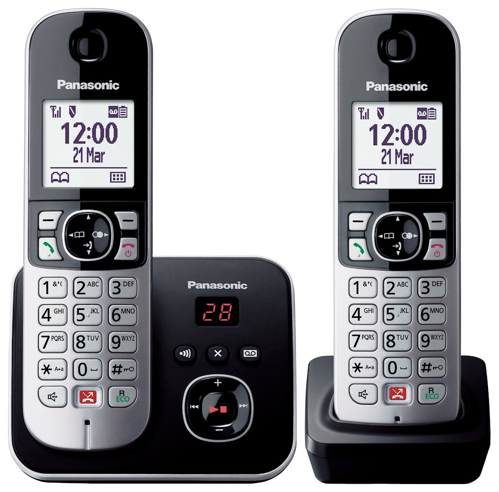 Panasonic KXTG6862JTB Telefono cordless digitale con segreteria telefonica