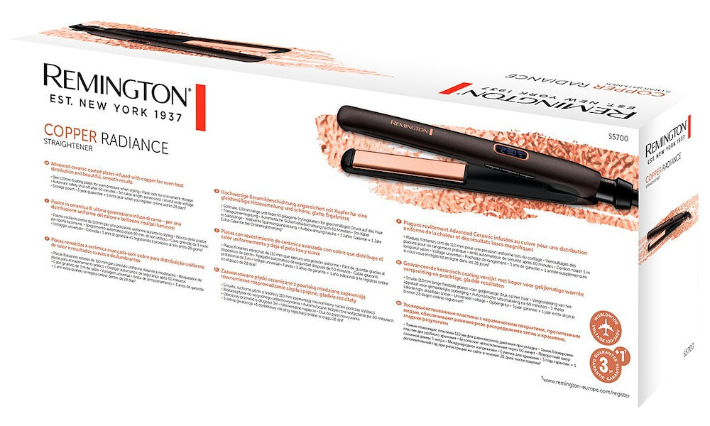 Remington S5700 Piastra Capelli Stretta Ceramica/rame 9temp.
