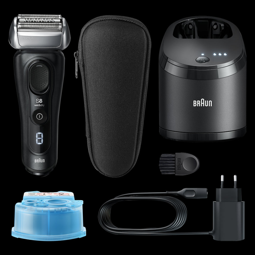 Braun 8460CC Rasoio Ric. 4elem.w&d Aut.60min. Sonic Silver+base