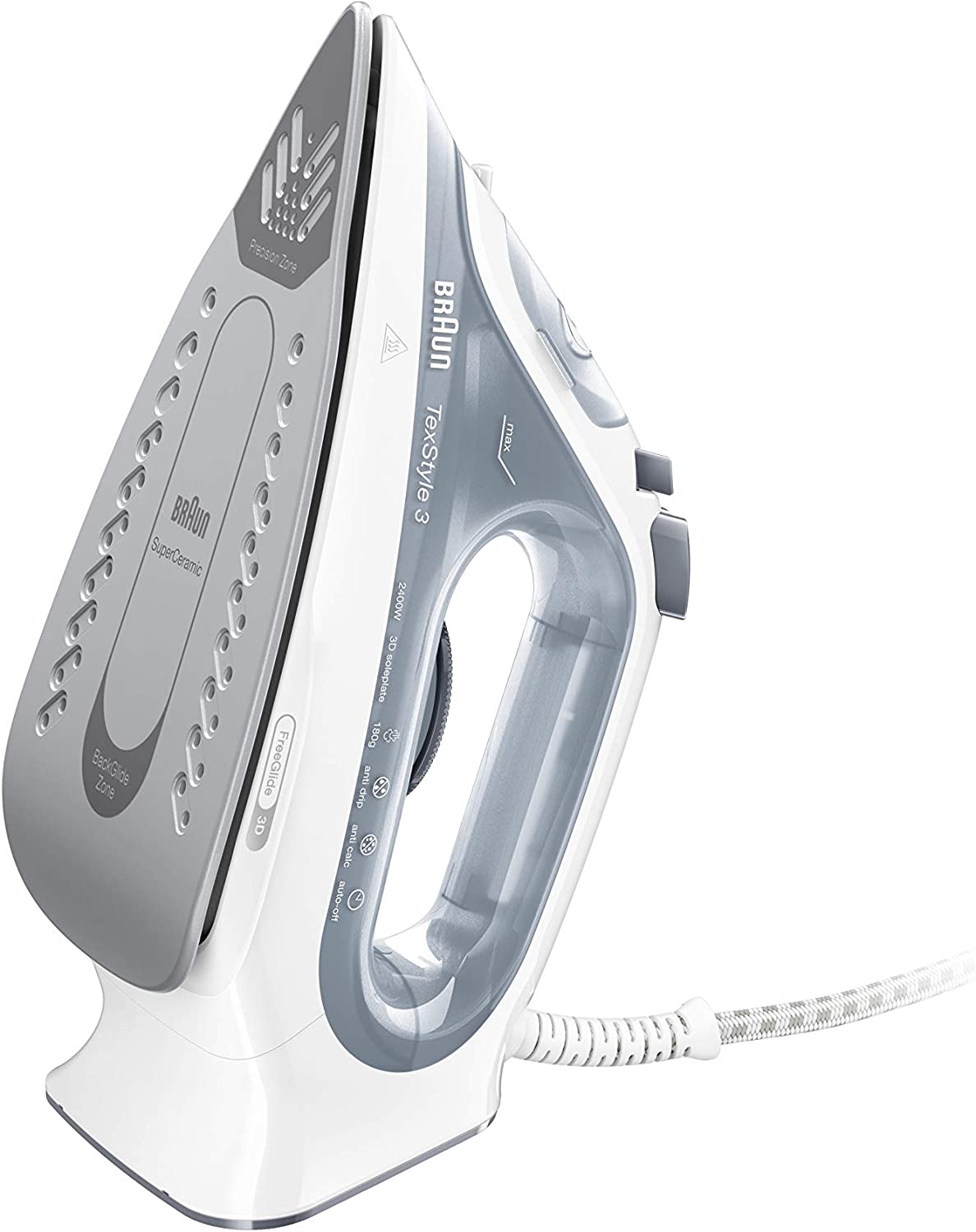 Braun SI3054GY Ferro Vapore 2400w 270ml Piast.ceramica Grigio