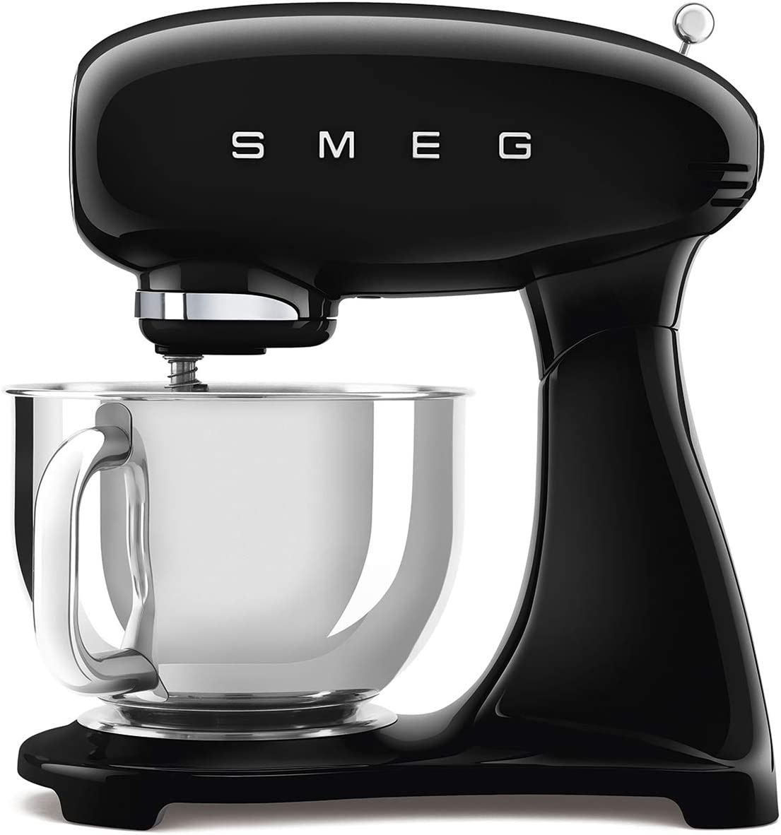 Smeg SMF03RDEU - Impastatore, 800W, 4.8LT, Ciotola Acciaio, Anni 50, Nero