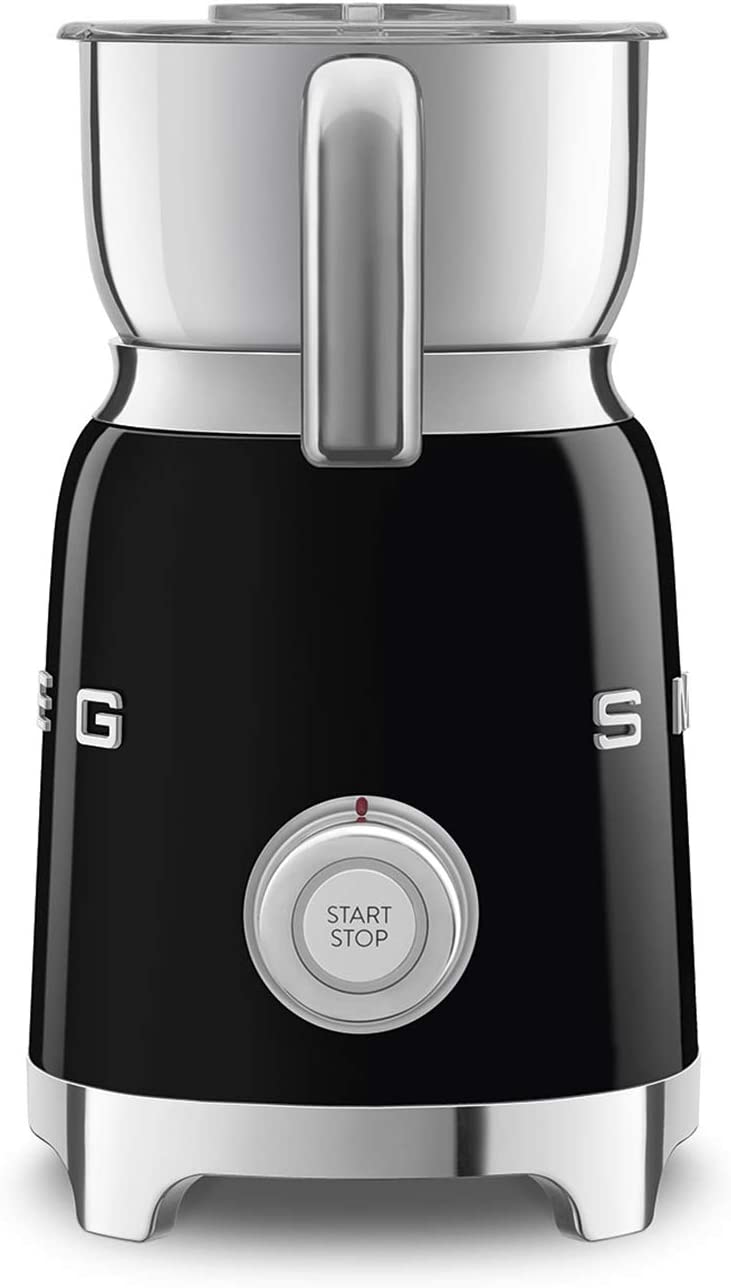 Smeg MFF01BLEU - Montalatte a induzione 500W, 600 ML, Nero