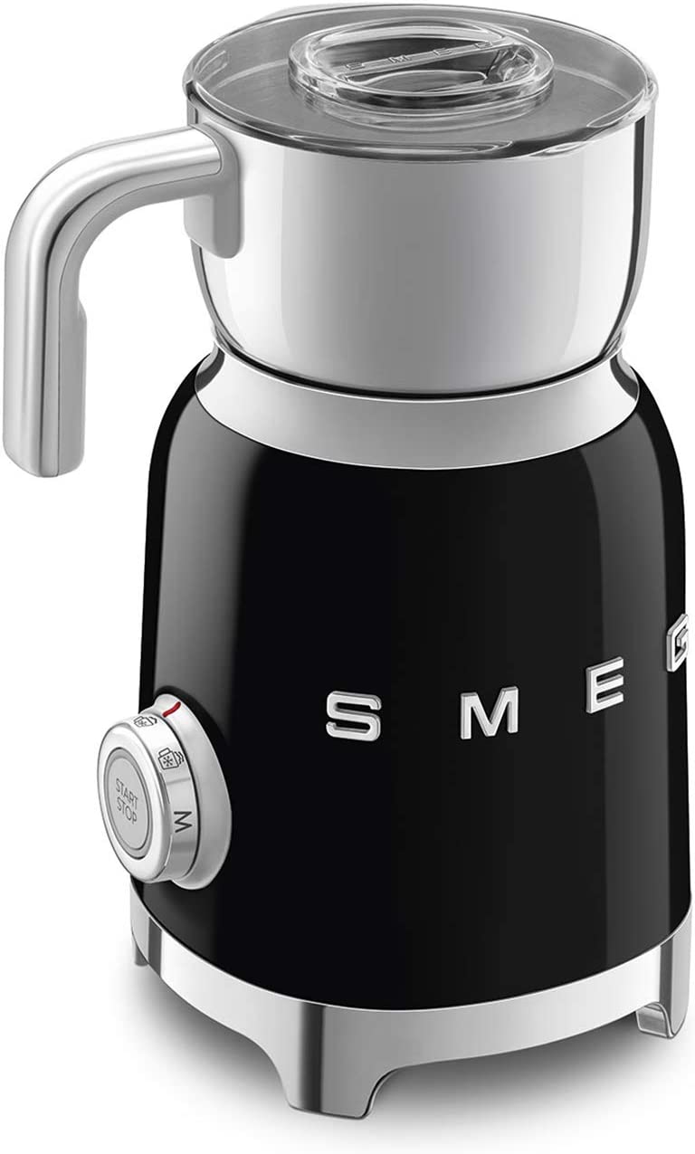 Smeg MFF01BLEU - Montalatte a induzione 500W, 600 ML, Nero