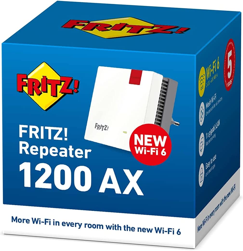 Fritz! 20002973 Repeater 1200 Ax Wifi6 Dual band Gigabit Ax3000