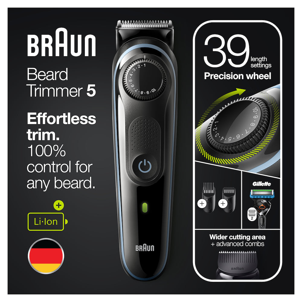 Braun BT5341 Reg.barba Ric. 39lungh. 0.5-20mm Nero +access.