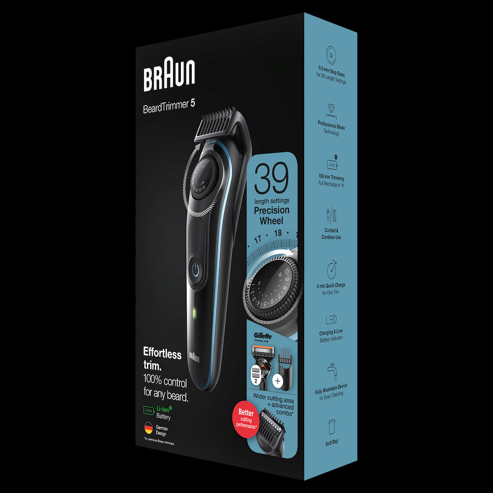 Braun BT5341 Reg.barba Ric. 39lungh. 0.5-20mm Nero +access.