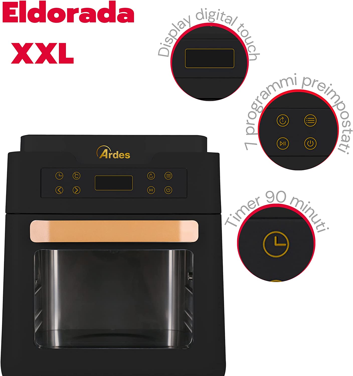 Ardes AR1K3000 Friggitrice ad Aria 12 Litri