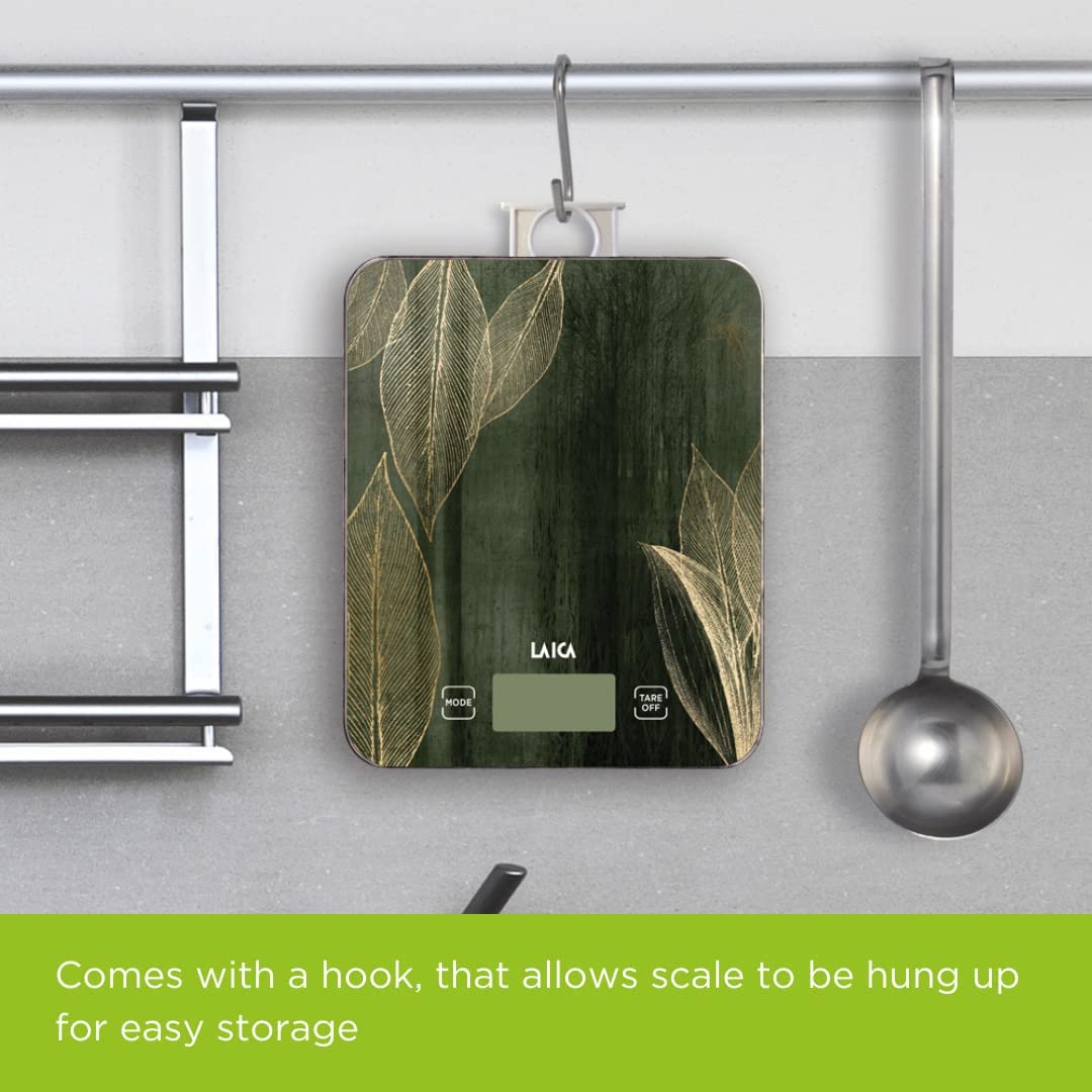 Laica KS5012 Bil.cucina 10kg/1gr Vetro Temp. Verde