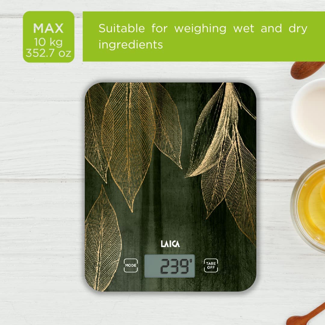 Laica KS5012 Bil.cucina 10kg/1gr Vetro Temp. Verde