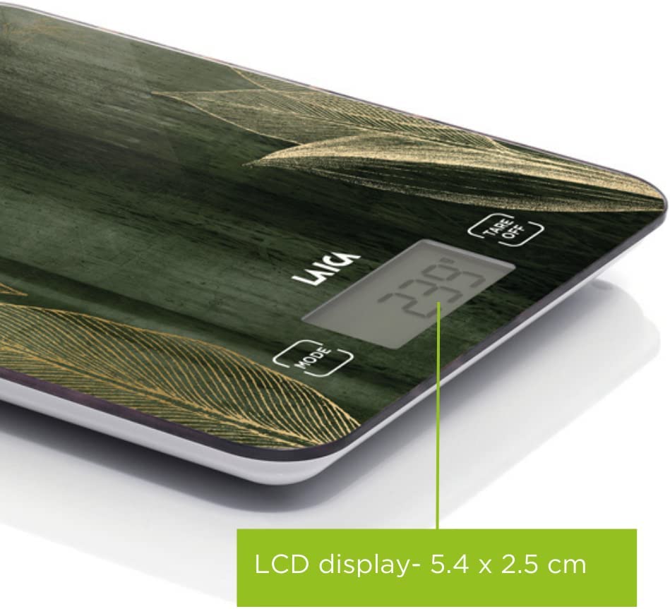 Laica KS5012 Bil.cucina 10kg/1gr Vetro Temp. Verde