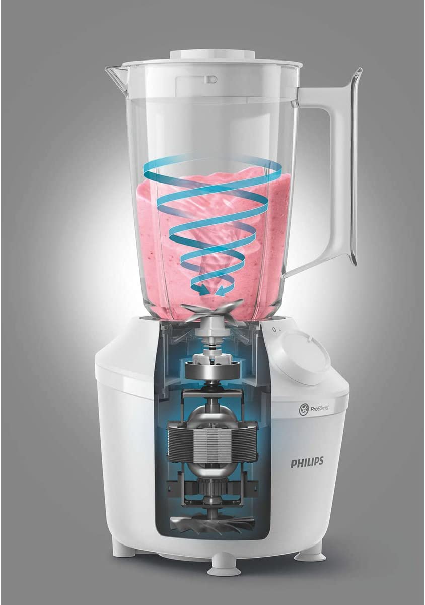 Philips HR2041 Frullatore 450w 1vel+pulse 1.9lt Bianco