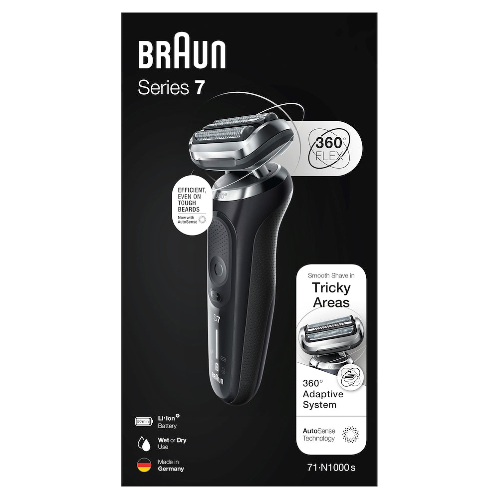 Braun 71N1000S Rasoio Ric. W&d Led C/custodia Nero