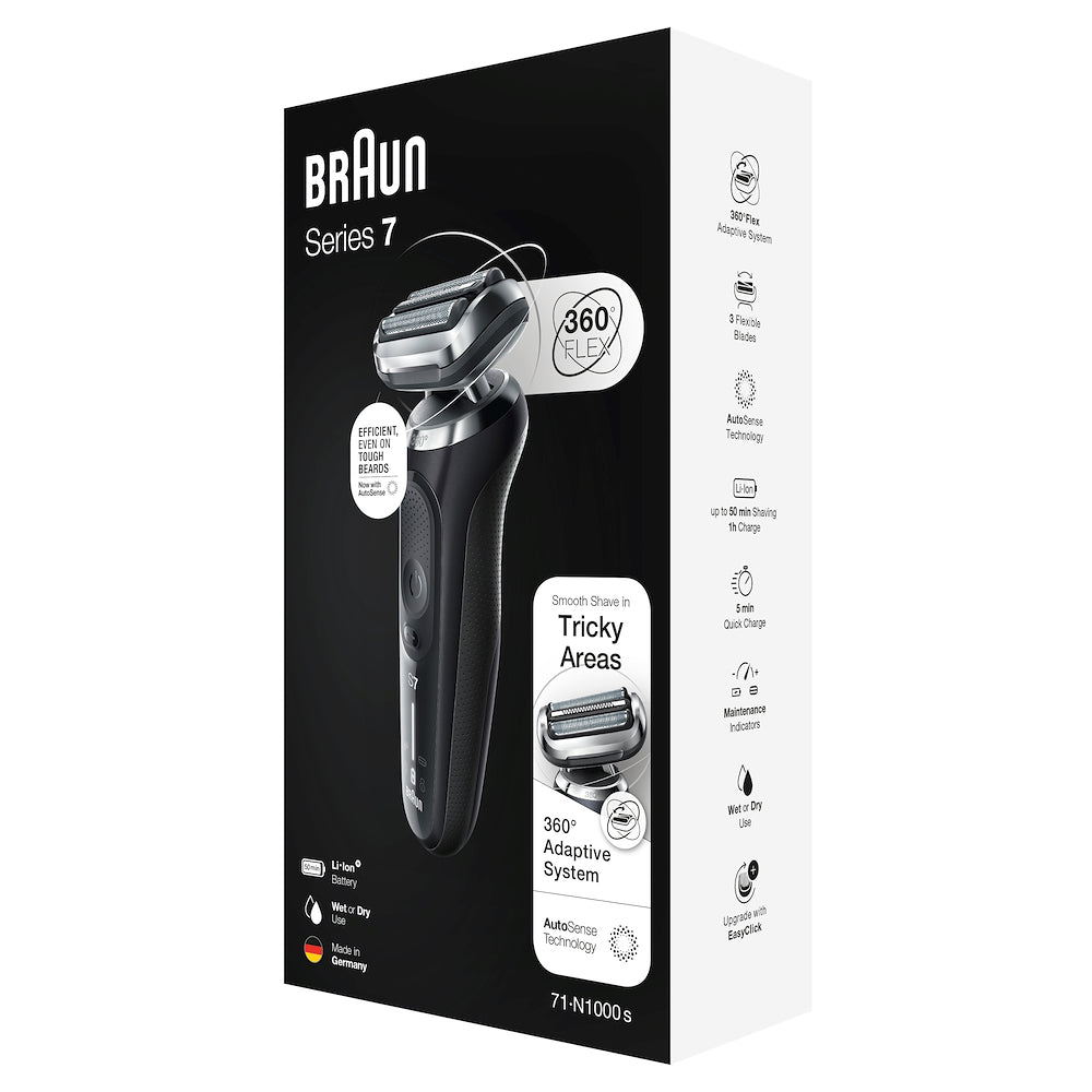 Braun 71N1000S Rasoio Ric. W&d Led C/custodia Nero