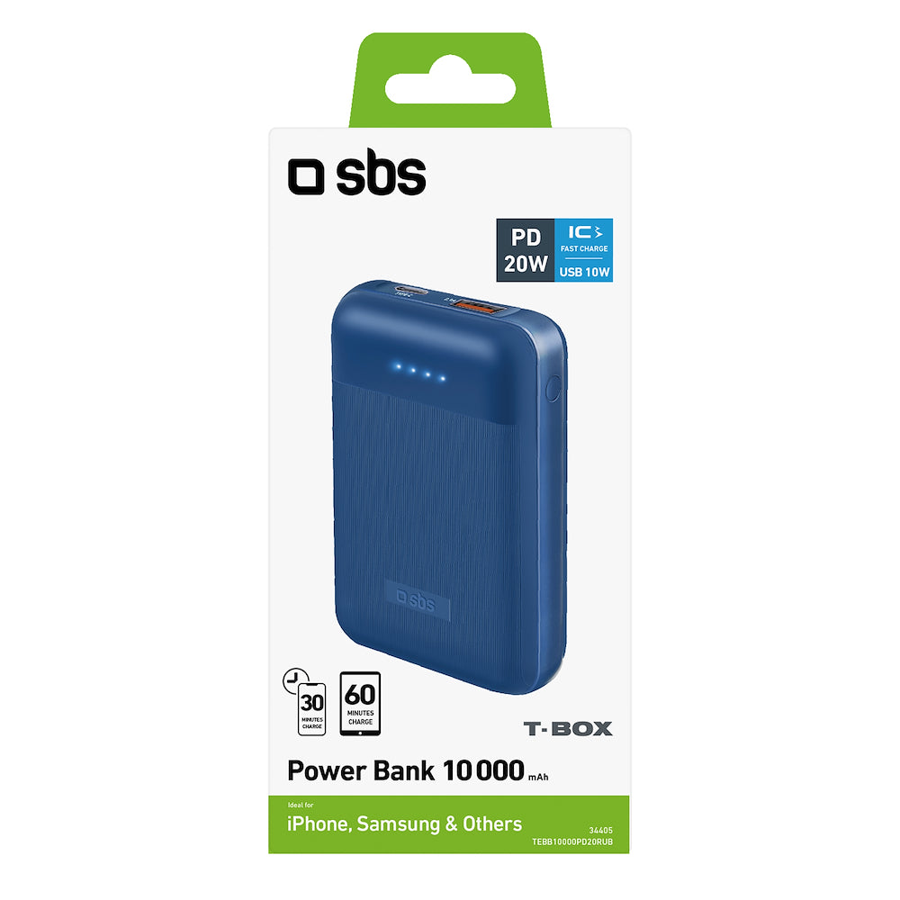 SBS TEBB10000PD20RUB Powerbank Power Delivery 20W da 10.000 mAh
