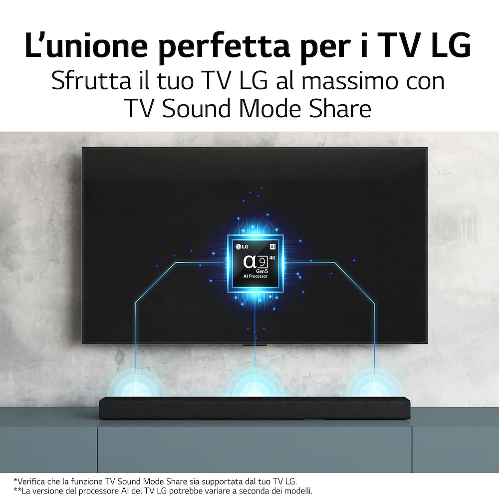 Lg S75Q Sound Bar 380w 3.1.2ch Usb Bt Hdmi C/diff. Nero