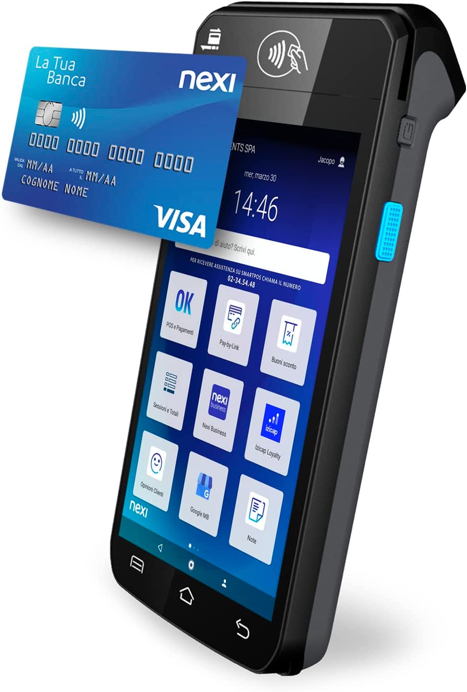 Nexi SMARTPOSMINI Lettore Di Carte Pos Bt Contactless Wifi/4g N700