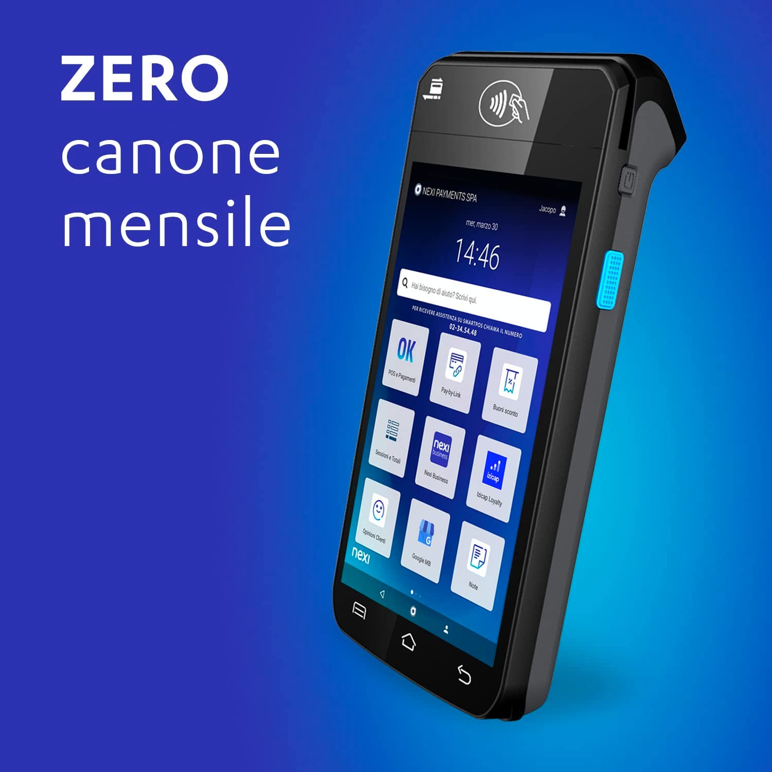 Nexi SMARTPOSMINI Lettore Di Carte Pos Bt Contactless Wifi/4g N700