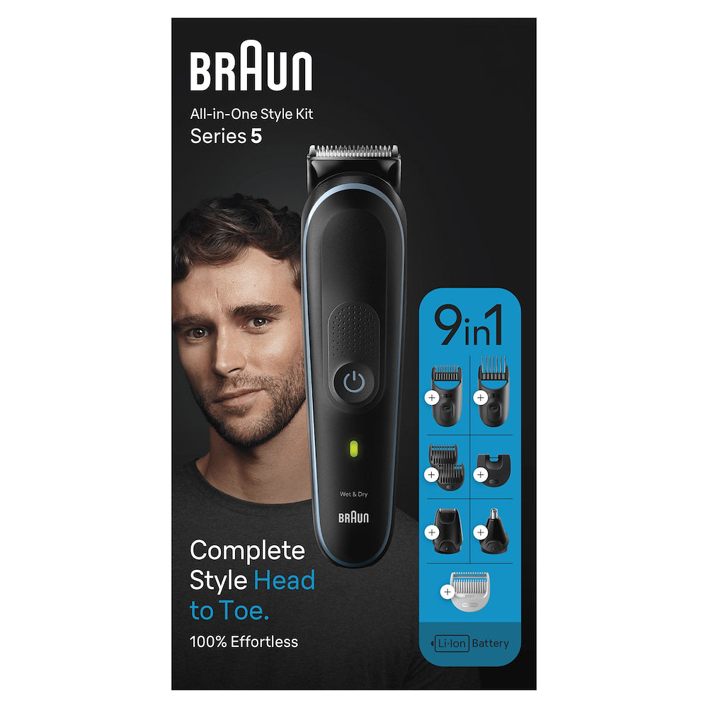 Braun MGK5411 Reg.barba Ric. 7in1 +gilette Proglide +acc. Nero