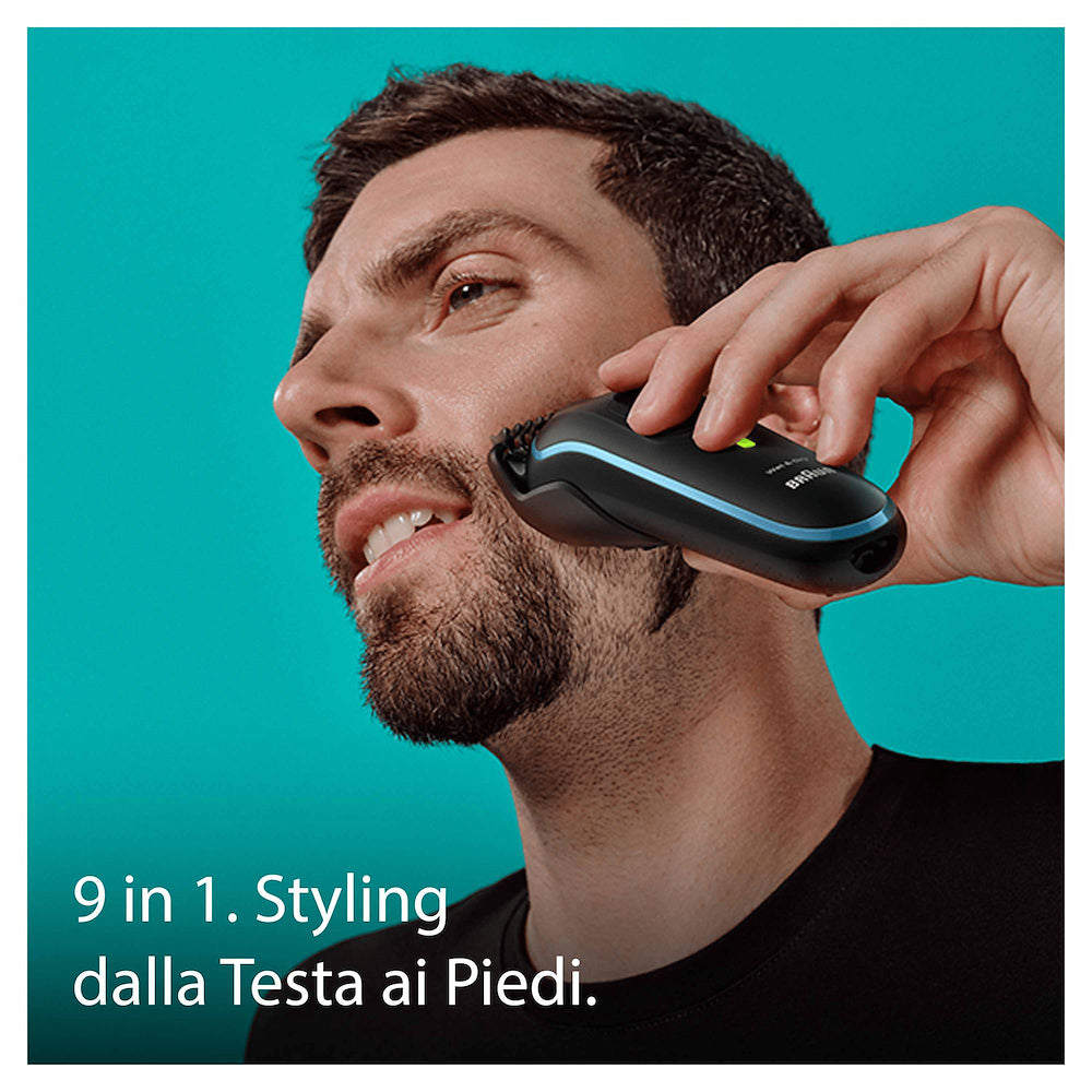 Braun MGK5411 Reg.barba Ric. 7in1 +gilette Proglide +acc. Nero