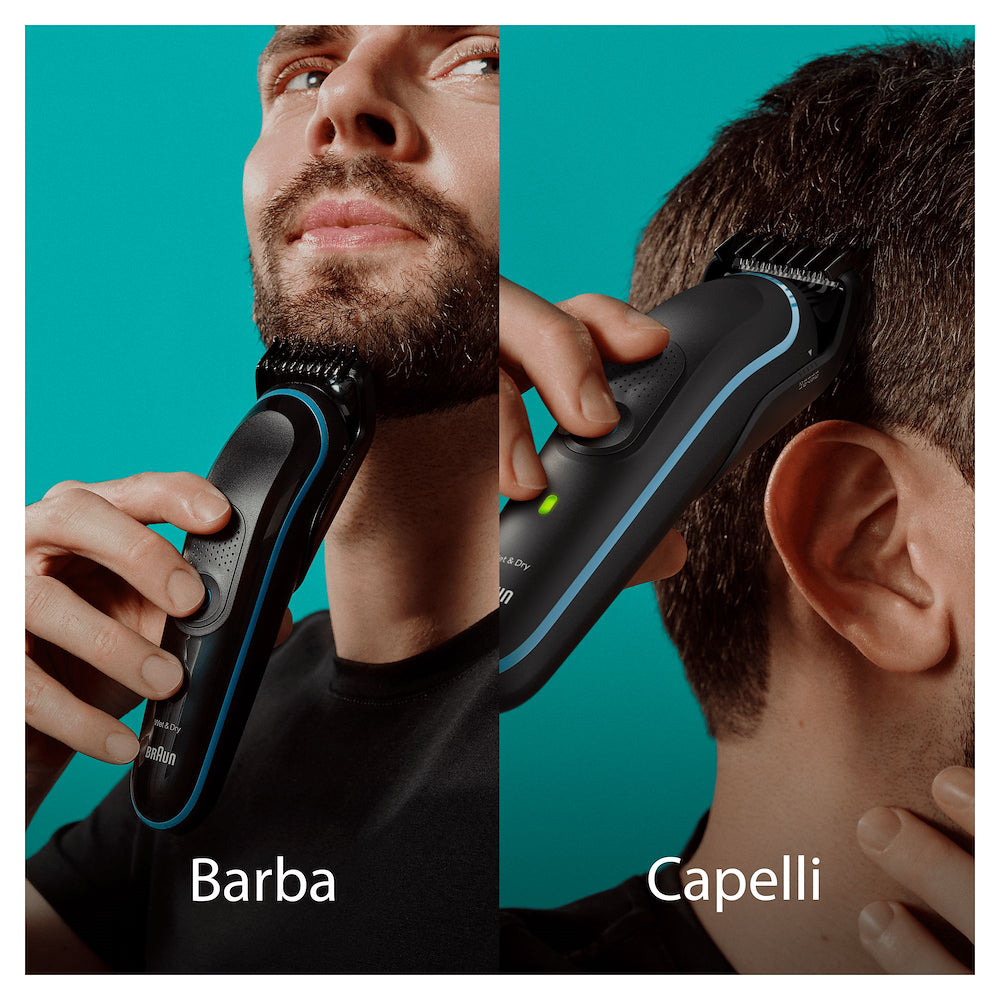 Braun MGK5411 Reg.barba Ric. 7in1 +gilette Proglide +acc. Nero