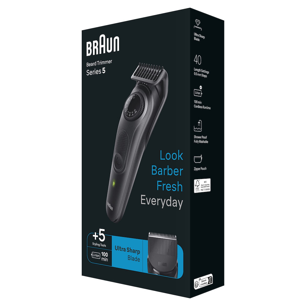 Braun BT5420 Reg.barba Ric. 39lungh. +lametta+access. Grey